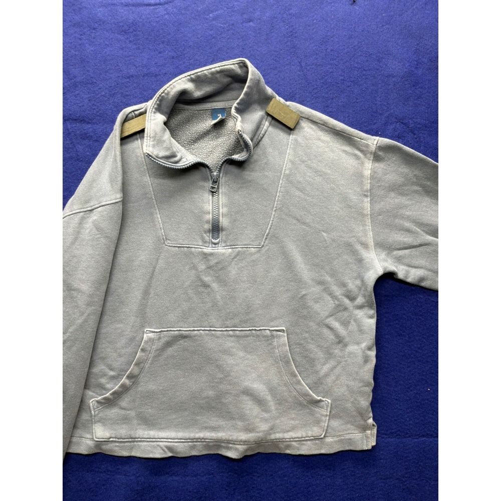 Gorpcore Womens Old Navy Quarter Zip Pullover XS Faded Blue Gray‎